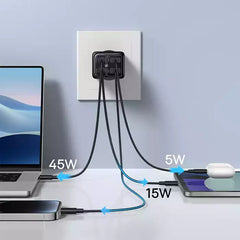 Buy Baseus GaN6 Pro 4 Ports Fast Charger 65W EU Black from Vmart in Pakistan