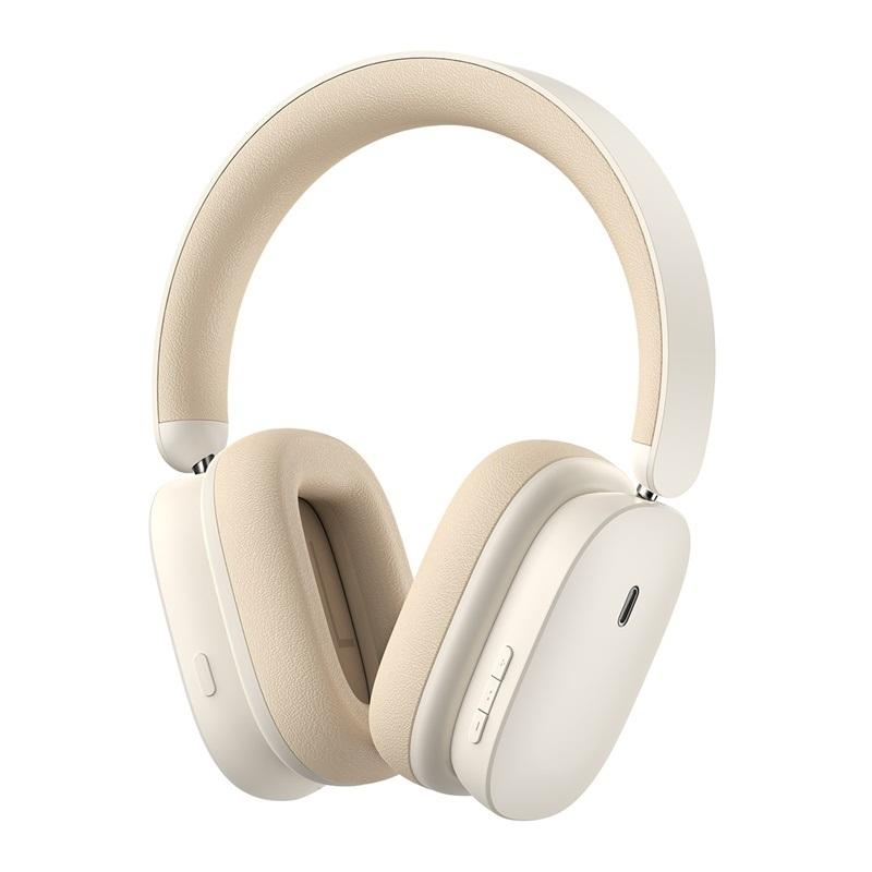 Baseus H1 Hybrid 40dB ANC Wireless Headphones - Creamy White