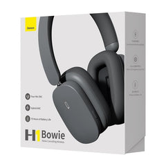 Baseus H1 Hybrid 40dB ANC Wireless Headphones - Grey