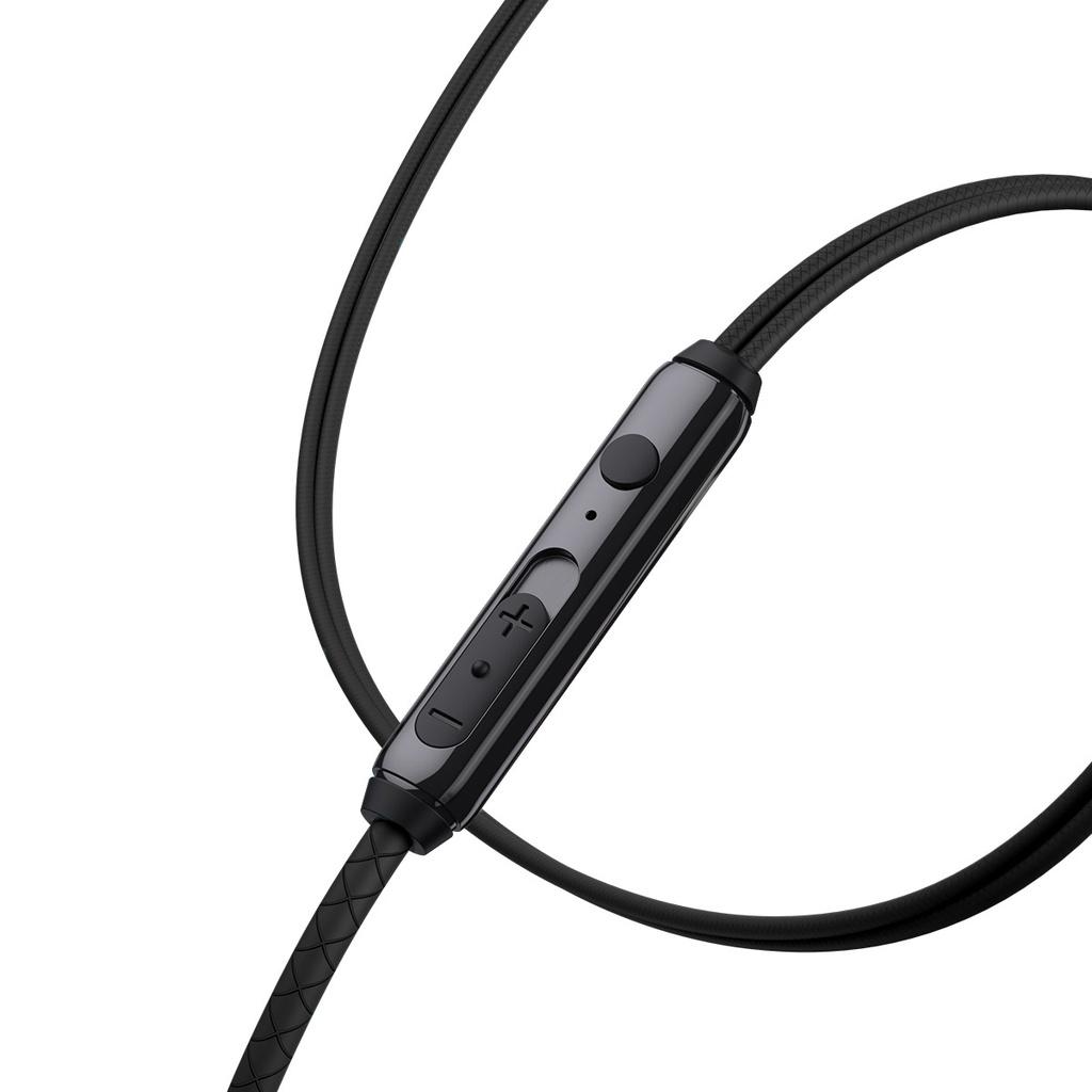 Baseus H19 Encok 3.5mm Wired Earphone - Black