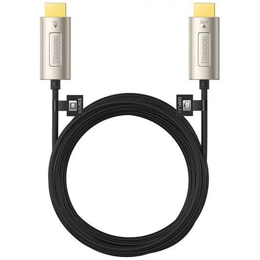 Buy Baseus High Definition Series Optic Fiber HDMI to HDMI 4K Adapter Cable 15m Black from Vmart in Pakistan