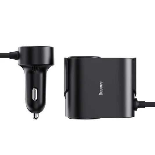 Buy Baseus High Efficiency Pro 1-for-2 Car Cigarette Lighter 30W from Vmart in Pakistan