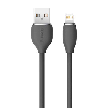 Buy Baseus Jelly Liquid Silica Gel Fast Charging Data Cable USB to iPhone 2.4A 2m Black from Vmart in Pakistan