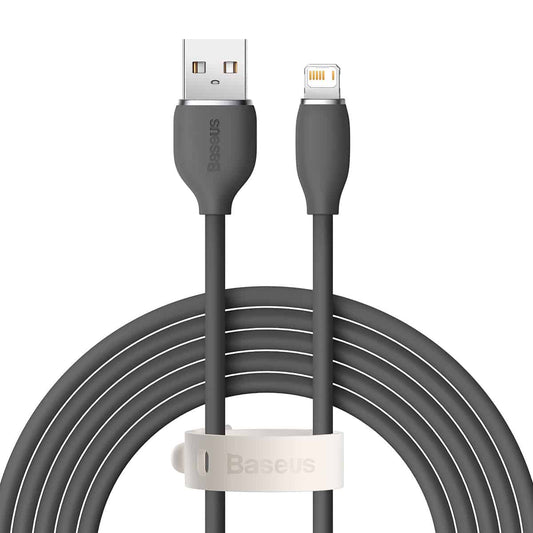 Buy Baseus Jelly Liquid Silica Gel Fast Charging Data Cable USB to iPhone 2.4A 2m Black from Vmart in Pakistan