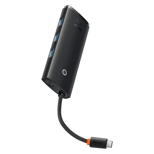 Buy Baseus Lite Series 5-Port Type-C Hub (Type-C to HDMI+USB3.0*3+PD) Black from Vmart in Pakistan