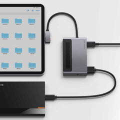Buy Baseus Magic Multifunctional Type-C Hub with a Retractable Clip Standard Edition Space Gray from Vmart in Pakistan