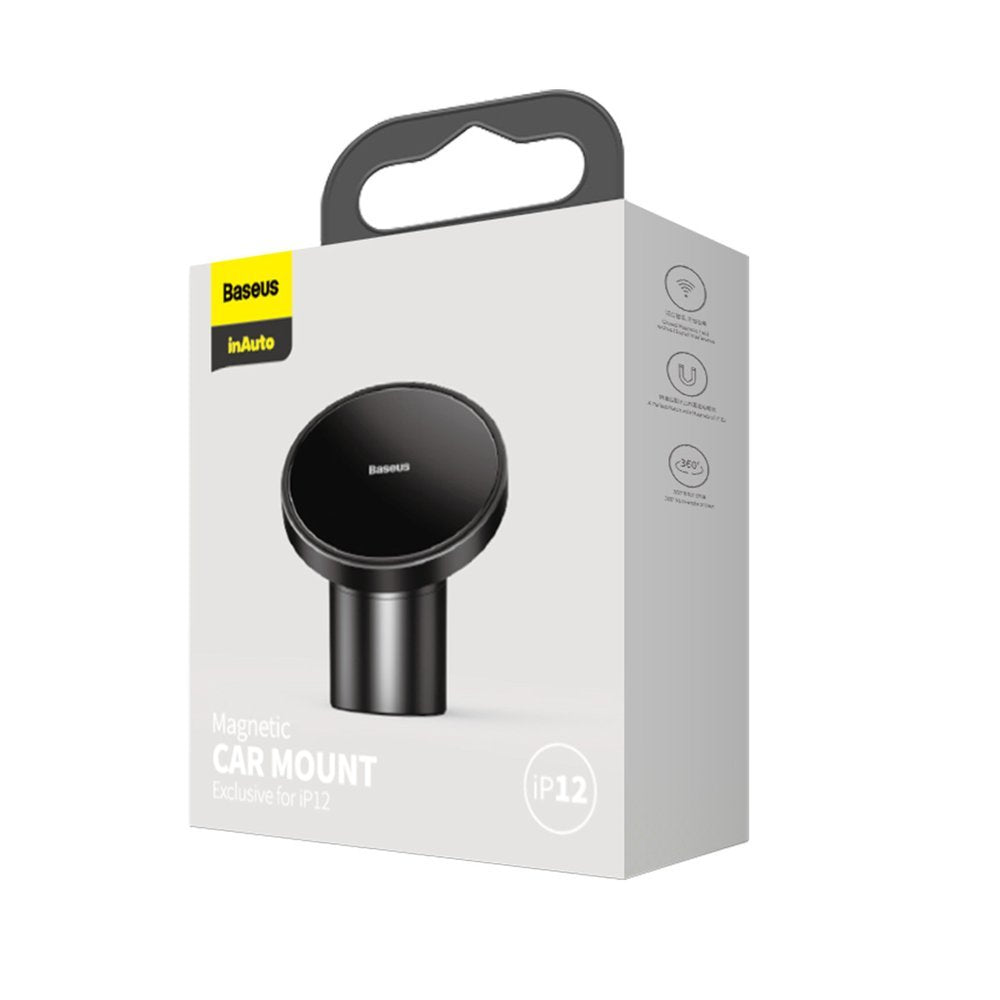 Baseus Magnetic Car Mount Holder For Dashboard / Air Vent (iPhone MagSafe Compatible) - Black