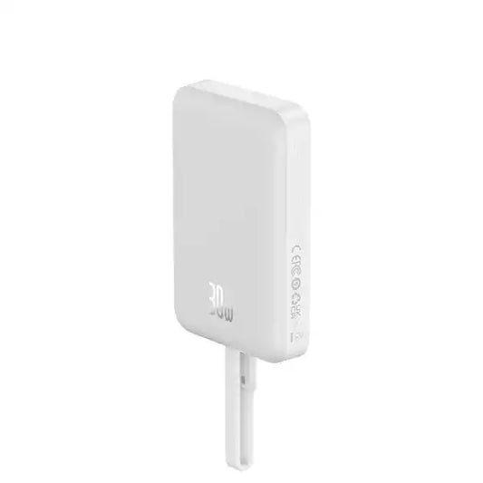 Buy Baseus Magnetic Mini Wireless Fast Charge Power Bank Type-C Edition 10000mAh 30W Stellar White from Vmart in Pakistan
