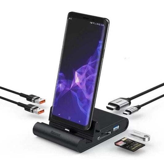 Buy Baseus Mate Docking Pro Hub Station for Type C Phones - 100W (3USB/HDMI/PD/TF/SD) from Vmart in Pakistan