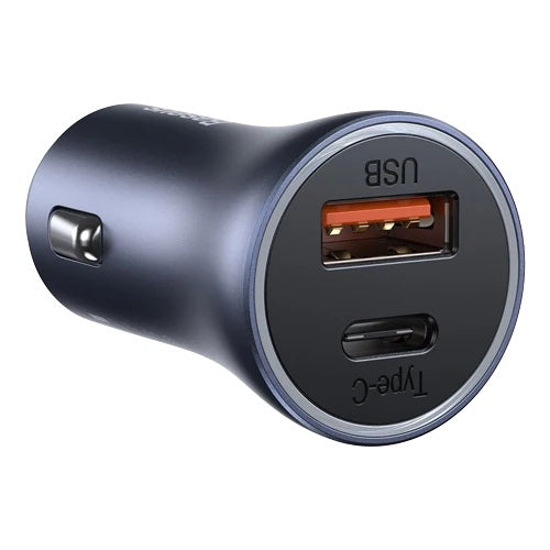 Baseus Metal 40W Type C+USB Car Charger