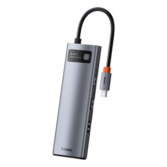 Buy Baseus Metal Gleam Series 8 in 1 Multifunctional Type-C Hub Docking Station - Grey from Vmart in Pakistan