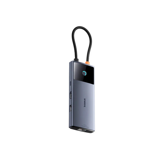 Buy Baseus Metal Gleam Series II 6 in 1 Type-C Hub HDMI 4K60HZ Rj45 Space Grey from Vmart in Pakistan