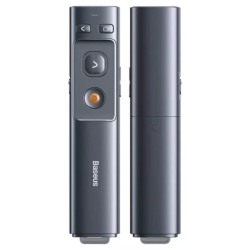 Baseus Orange Dot Wireless Presenter (Red Laser) Grey