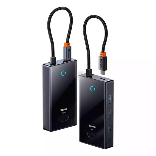Buy Baseus PioneerJoy 5-Port Type-C Hub Adapter (Type-C to HDMI 4K@60Hz*1 + USB3.0*3 +PD*1) from Vmart in Pakistan