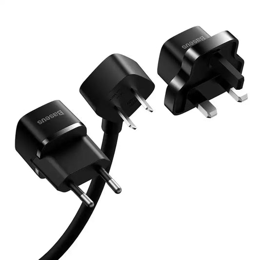Buy Baseus PowerCombo mini PowerStrip 1AC with 1.0m Power Cord US Black (Including EU and UK Plug Adapters) from Vmart in Pakistan