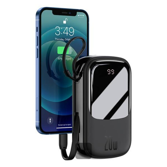 Buy Baseus Qpow 20W Digital Display Power Bank 20000mAh with IP Cable from Vmart in Pakistan