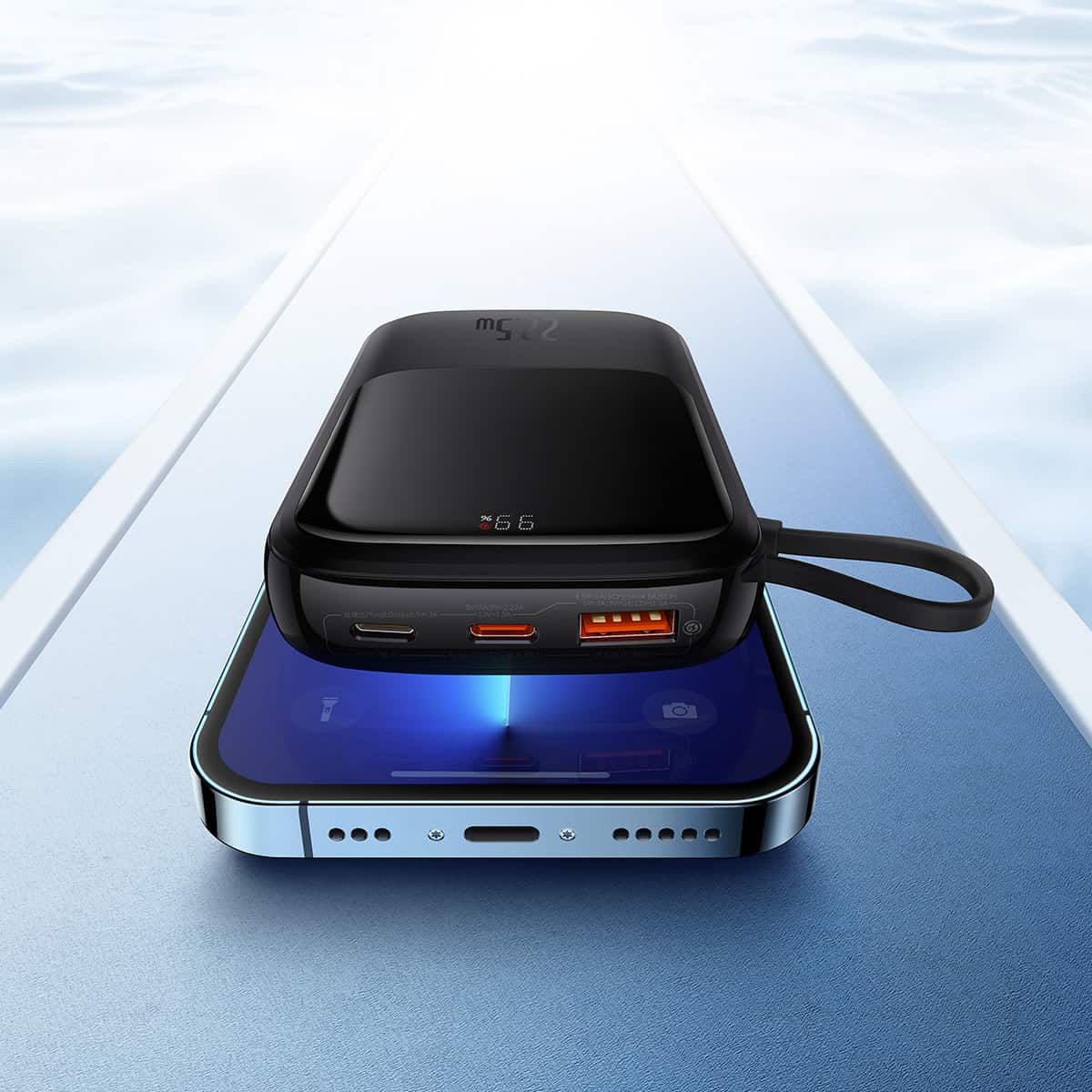 Buy Baseus Qpow Pro Digital Display Fast Charge Power Bank 10000mAh 22.5W Type-C Edition - Black from Vmart in Pakistan