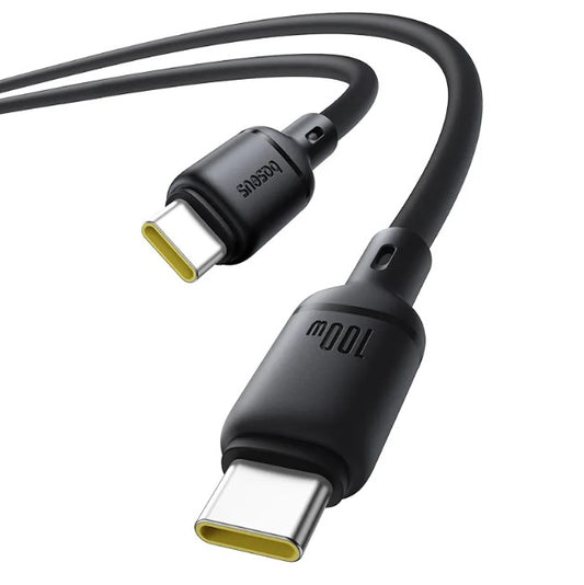 Buy Baseus Silky Series Fast Charging Cable Type-C to Type-C 100W 2m Cluster Black from Vmart in Pakistan