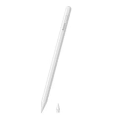 Baseus Smooth Writing 2 Series Dual Charging Stylus White (Active Version Wireless/Cabled Charging with Simple Series Data Cable White and active pen tip)