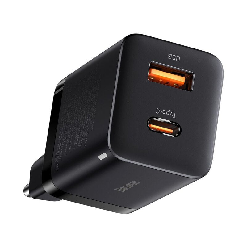 Baseus Super Si Pro Quick Charger C+U 30W EU Black