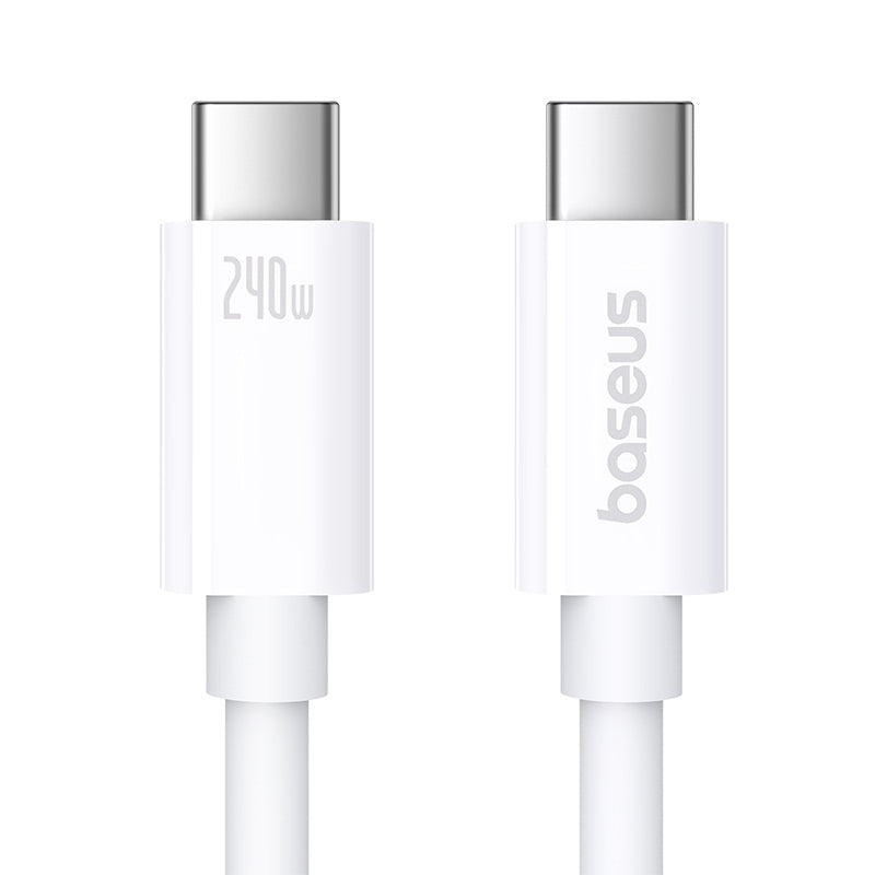 Baseus Superior Series 2 USB4 8K 40gbps Full Function Fast Charging Cable Type-C to Type-C 240W 1m White