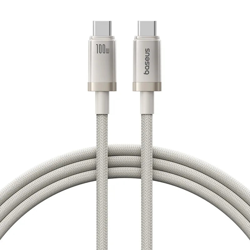 Baseus Titanium Alloy Fast Charging Cable Type-C to Type-C 100W 1m Galaxy Titanium Gold