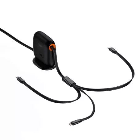 Buy Baseus Traction Series Retractable 3-in-1 Fast Charging Cable Desktop Organizer Type-C to M+L+C 100W 1.7m from Vmart in Pakistan