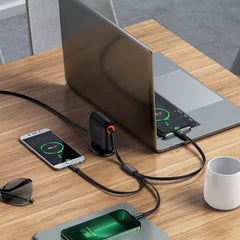 Buy Baseus Traction Series Retractable 3-in-1 Fast Charging Cable Desktop Organizer Type-C to M+L+C 100W 1.7m from Vmart in Pakistan