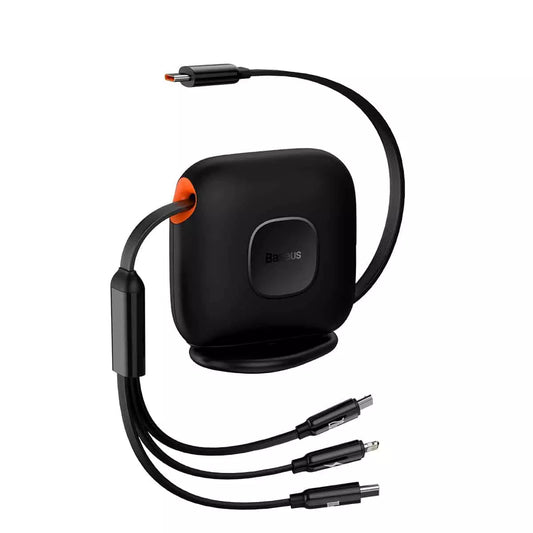 Buy Baseus Traction Series Retractable 3-in-1 Fast Charging Cable Desktop Organizer Type-C to M+L+C 100W 1.7m from Vmart in Pakistan