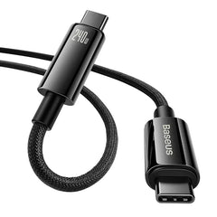 Buy Baseus Tungsten Gold Fast Charging Data Cable Type-C to Type-C 240W 1m Black from Vmart in Pakistan