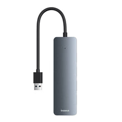 Baseus UltraJoy Series 4-Port Hub Lite 15cm Space Grey (USB-A to USB 3.0*4+USB-C 5V)