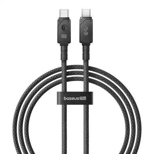 Buy Baseus Unbreakable Series Fast Charging Data Cable Type-C to Type-C 100W 1m Cluster Black from Vmart in Pakistan