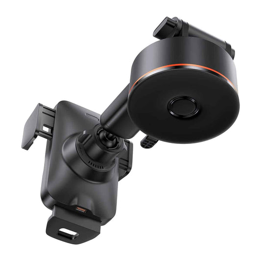 Buy Baseus Wisdom Auto Alignment Car Mount Wireless Charger QI 15W (Suction base) Black from Vmart in Pakistan