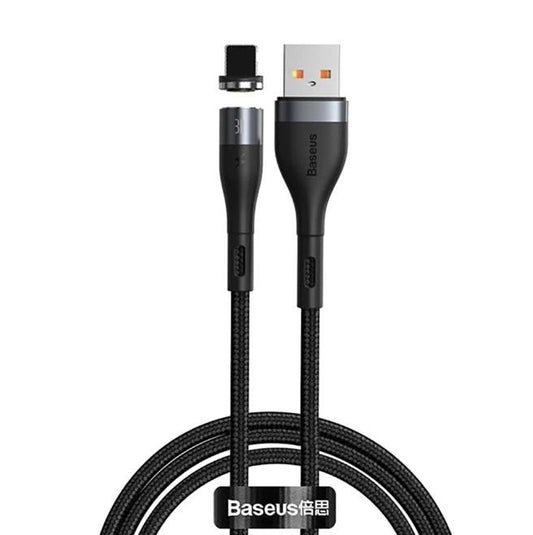 Buy Baseus Zinc Magnetic iPhone Safe Fast Charging Data Cable 2.4A 2m - Black from Vmart in Pakistan