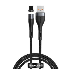 Baseus Zinc Magnetic iPhone Safe Fast Charging Data Cable 2.4A 2m - Black