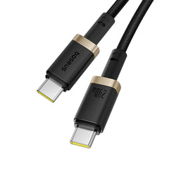 Buy Baseus Dura Fast Charging Data Cable USB-C to USB-C 240W Gold Black 1m Vmart in Pakistan