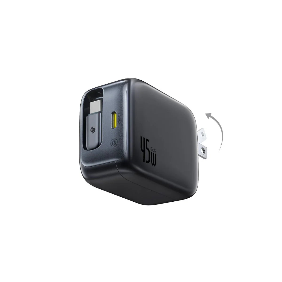 Buy Baseus EnerCore CJ11 2C 45W Fast Charger with Retractable Cable US Black from Vmart in Pakistan