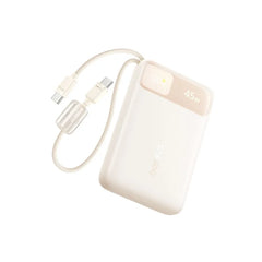 Buy Baseus EnerFill FC11 Power Bank with Dual Built-in USB-C Cables 10000mAh 45W White from Vmart in Pakistan