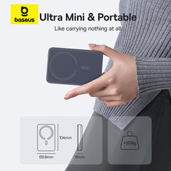 Buy Baseus EnerFill FM11 Magnetic Power Bank with Built-in USB Cable 10000mAh 30W Cosmic Black from Vmart in Pakistan