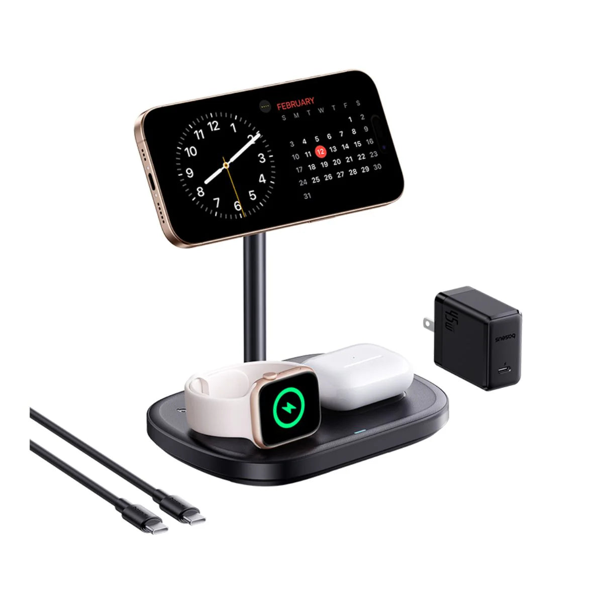 Buy Baseus EnerFill FS41 3-in-1 Wireless Charging Stand Vmart in Pakistan