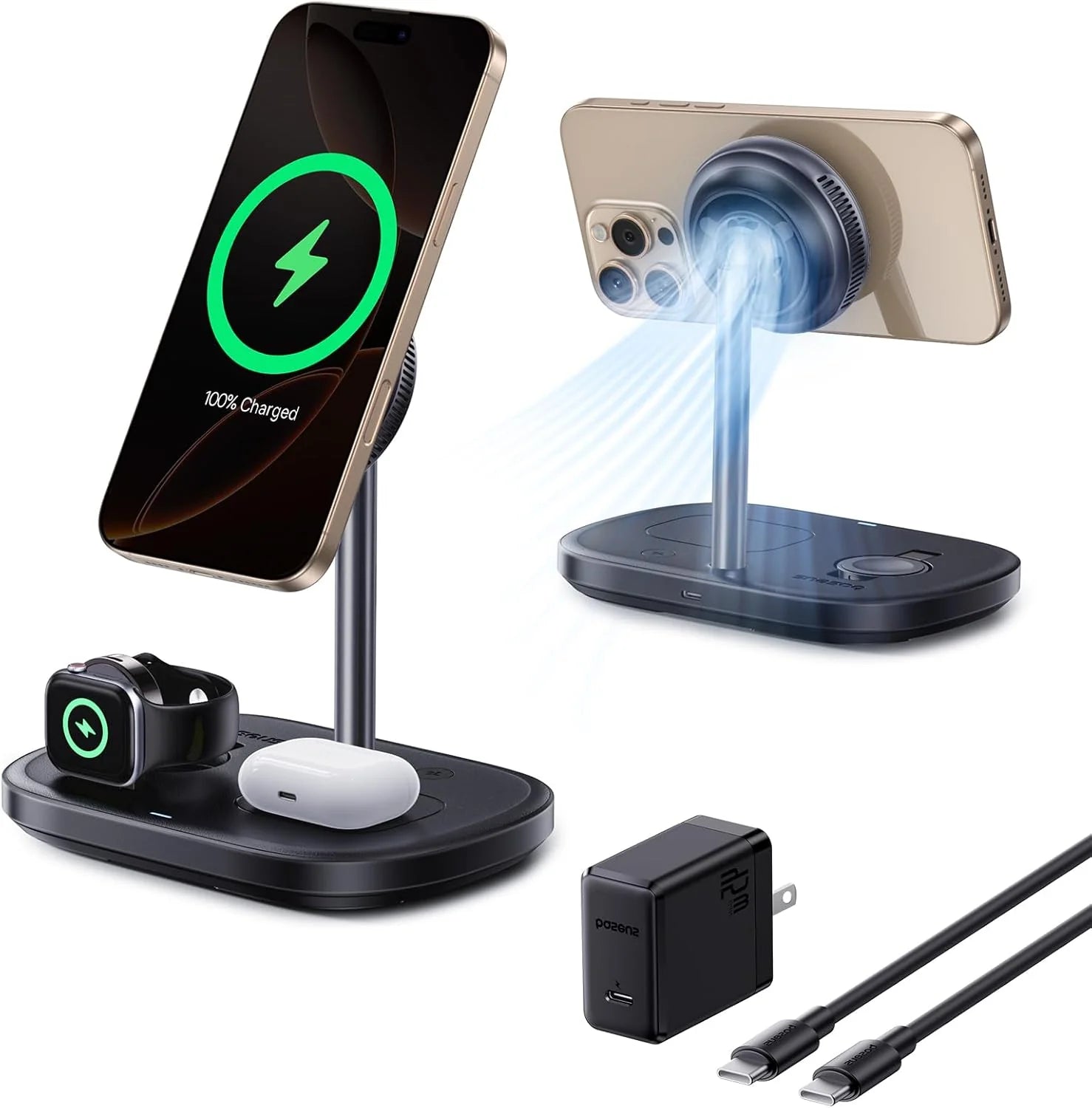 Buy Baseus EnerFill FS41 3-in-1 Wireless Charging Stand Vmart in Pakistan