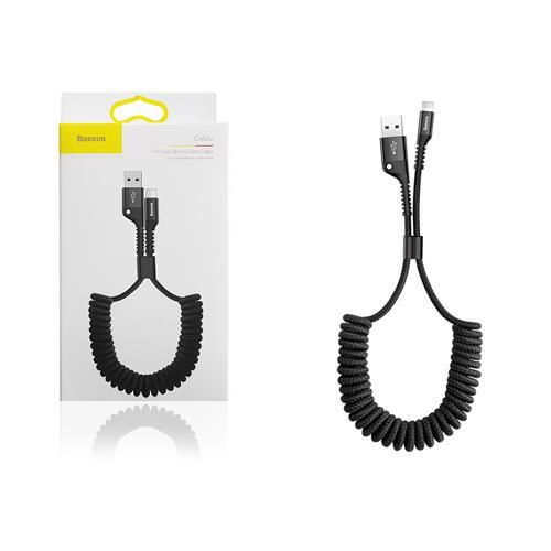 Buy Baseus Fish eye Spring Data Cable USB For iP 2A 1m Black from Vmart in Pakistan