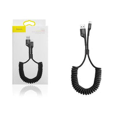 Buy Baseus Fish eye Spring Data Cable USB For iP 2A 1m Black from Vmart in Pakistan