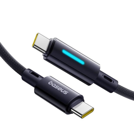Buy Baseus Lit Button Control 100W USB-C to USB-C Cable Black 1m from Vmart in Pakistan