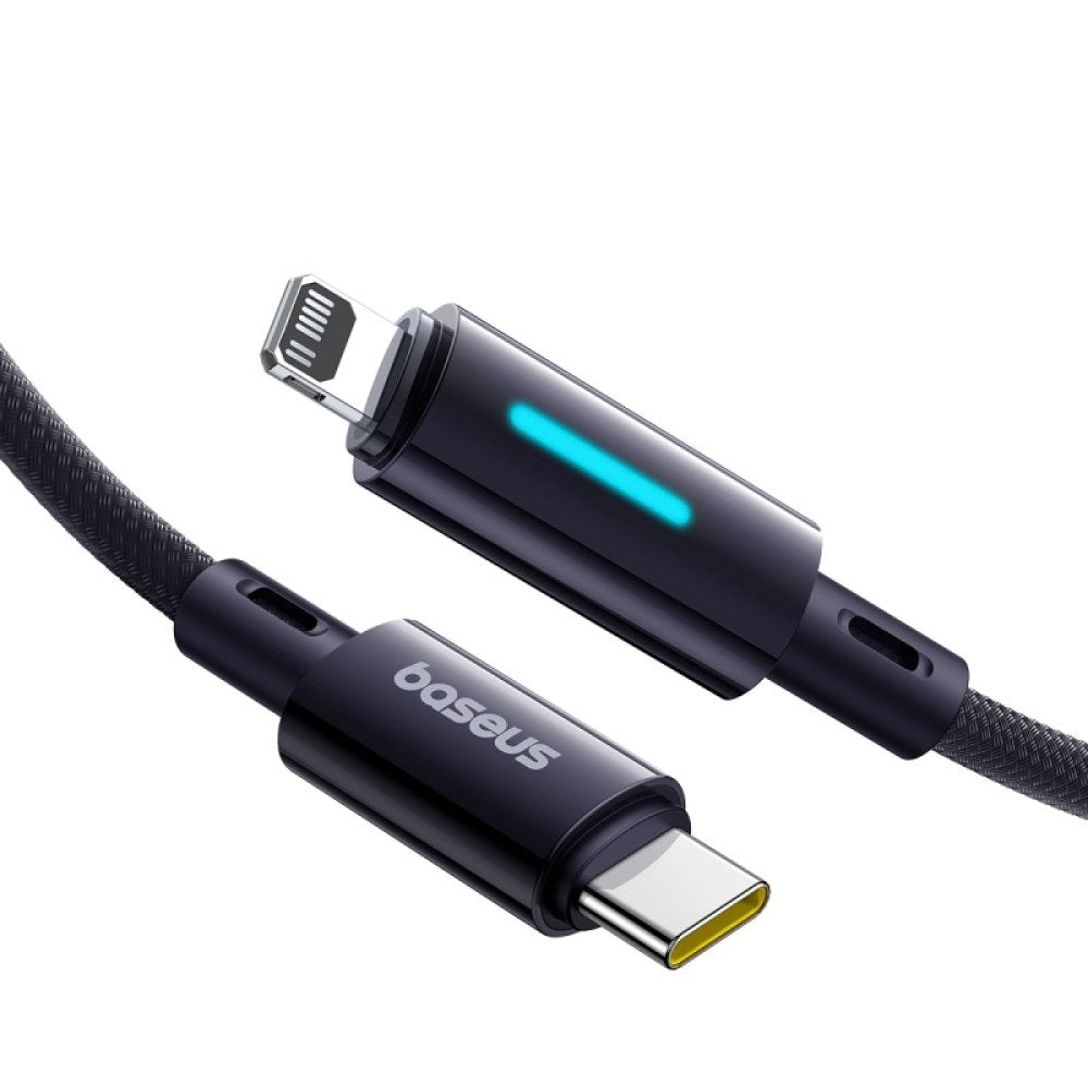 Buy Baseus Lit Button Control 20W Type-C to Lightning Cable Black 1m from Vmart in Pakistan