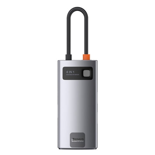Buy Baseus Metal Gleam Series 4-in-1 Multifunctional Type-C Hub Docking Station Gray（Type-C to HDMI*1+USB3.0*1+USB2.0*1+PD*1） from Vmart in Pakistan