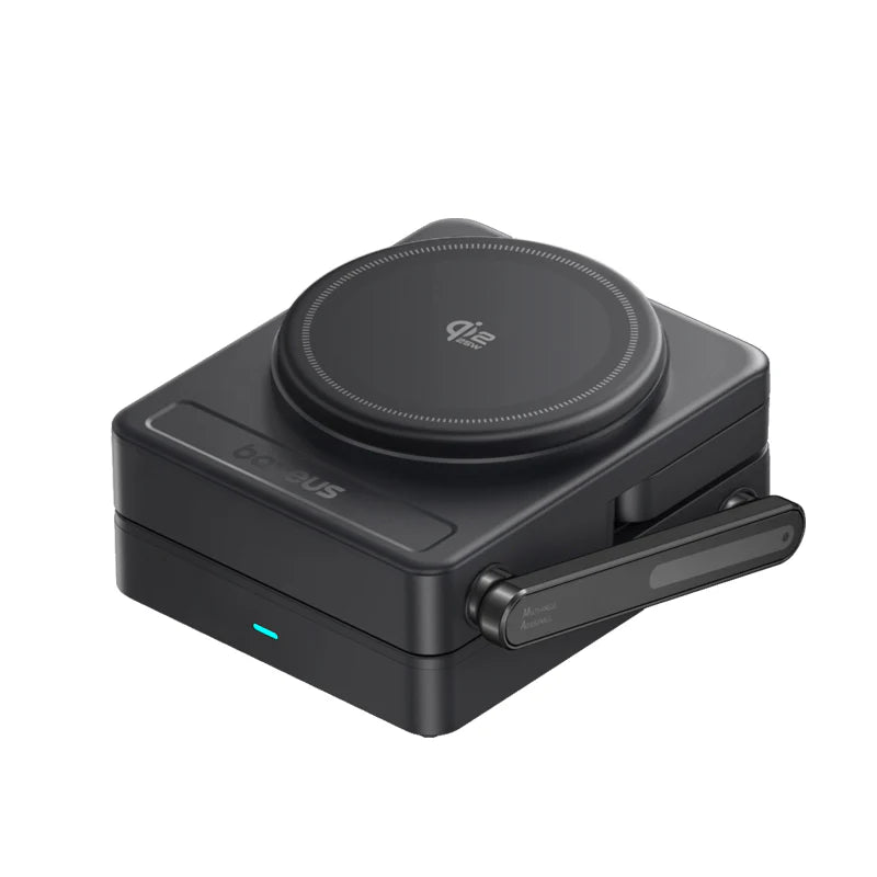 Buy Baseus PicoGo AF21 Portable 3-in-1 Qi2.2 Wireless Charger 35W Cosmic Black Vmart in Pakistan