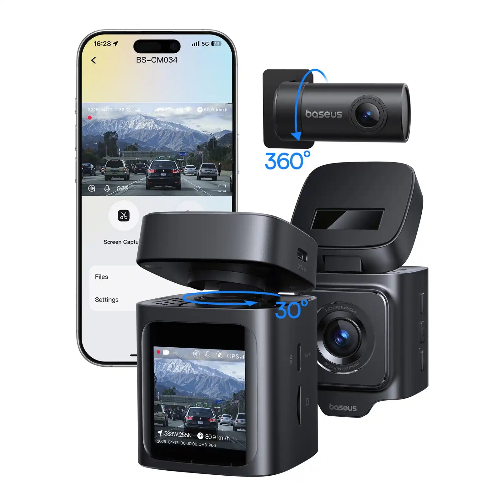 Buy Baseus PrimeTrip VD1 Dash Cam 3K+1080p Cosmic Black from Vmart in Pakistan
