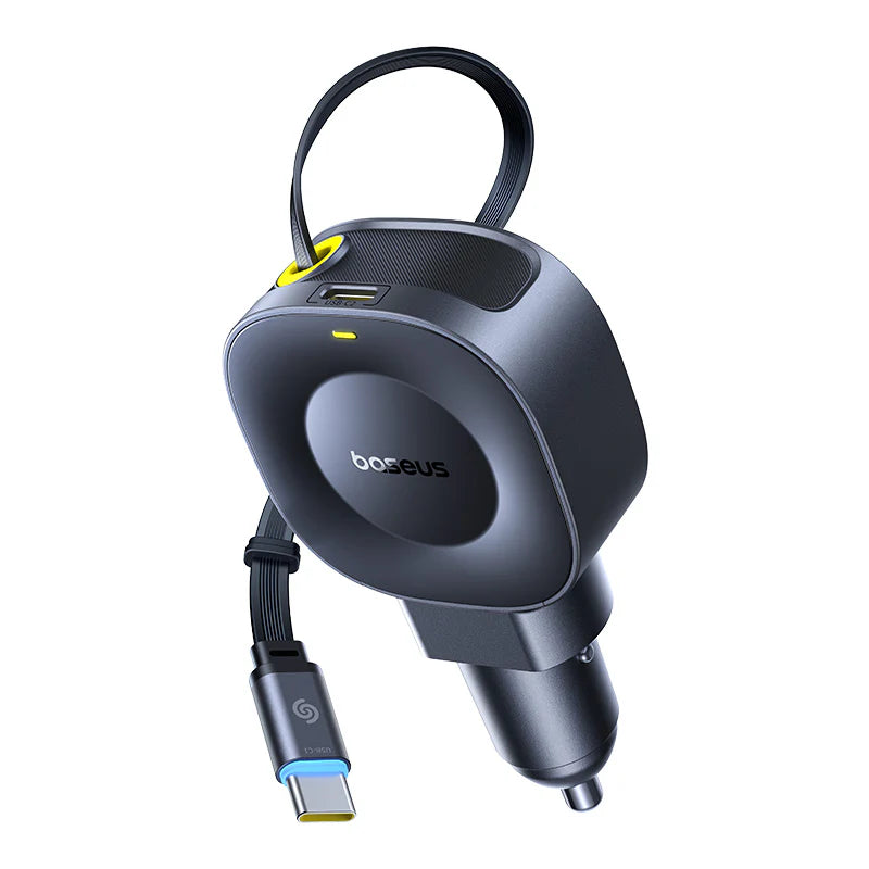 Buy Baseus PrimeTrip VR2 Car Charger with Retractable Cable 45W Cosmic Black Vmart in Pakistan
