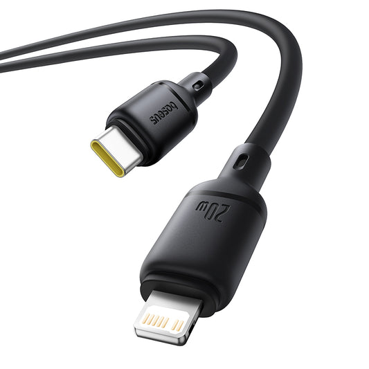 Buy Baseus Silky Series 20W Type-C to Lightning Fast Charging Cable 1m Black from Vmart in Pakistan